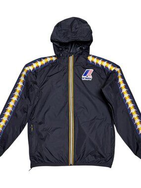 K-WAY x KAPPA Le Vrai Claude Waterproof Designer Windbreaker Jacket Womens Small